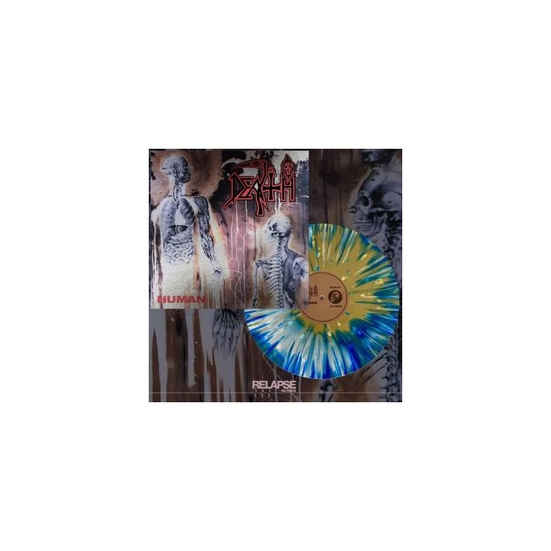 Human (1 LP Multicolor Foil Jacket - White, Blue And Gold Merge With Splatter)