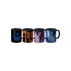Set de Mini Tazas Diseño Star Wars EP.VIII, Cerámica, Negro, 7x7x29 cm, 4